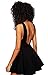 Wink Gal Women A line Backless Round Neck Sleeveless Cocktail Casual Black Dress Size S