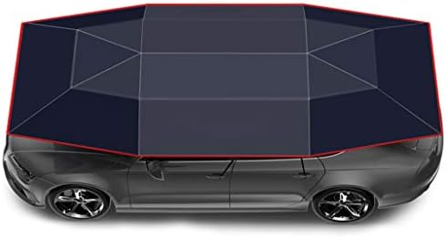 Belltower Fully Automatic Car Tent,Movable Folded Car Umbrella Canopy Portable Sunproof Carports,Anti-UV Water-Proof Proof Wind Sun Shade(with Triangular Bracket