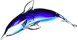 StealStreet Blue Clear Aqua Crystal Glass Dolphin Figurine