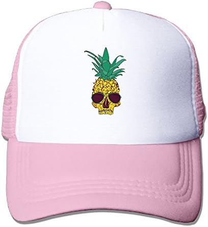 CCbros Hansome Pineapple Trucker Mesh Back Hats Caps One Size Fit All Pink