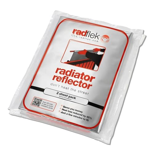 Radflek - Heizkörper Reflektoren Mit Radstik (3 Seiten, 2 Selbstklebende Streifen, für 3-6 Heizkörper)