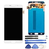 Comfine Original OEM Screen Replacement for Samsung Galaxy Note 5 LCD Display Screen + Touch Digitizer Full Assembly, Compatible with N920T N920V N920P, Super AMOLED, Repair Tools Included, (White)