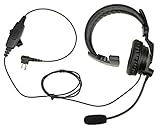 PRYMEBLU HLP-SNL-01 Hlp-SNL Series - Lightweight Padded Headset: Rugged Over-The-Head Headset for Portable Radios with Noise-Cancelling Boom Mic & Padded Speaker