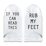 If You Can Read This Bring Me Wine - Multiple Sayings Available - Coffee Beer Cocktail - No-Show Socks Size 9-11 (Rub My Feet)