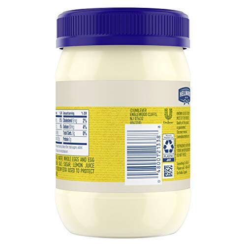 HELLMANN’S REAL MAYONNAISE REAL MAYO FOR A CREAMY SANDWICH SPREAD OR CONDIMENT GLUTEN FREE, MADE WITH 100% CAGE-FREE EGGS 15 OZ