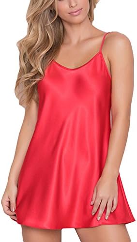 Women Lingeries,Womens Nighte Dress Plus Size Lingerie Babydoll Nightwear Sleepskirt Underwear(XL,Red)