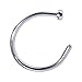 Body Candy Stainless Steel Nose Stud Hoop 18 Gauge 3/8
