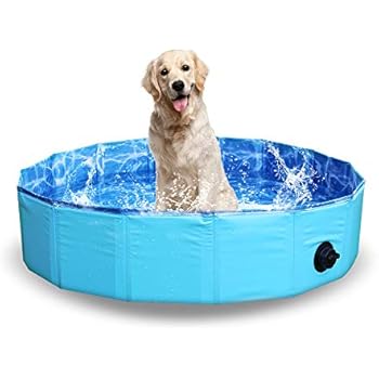 NHILES Portable Large Pet Dog Pool, Collapsible Bathing Tub, Indoor & Outdoor Foldable Leakproof Cat Dog Pet SPA, Large Sized Dog
