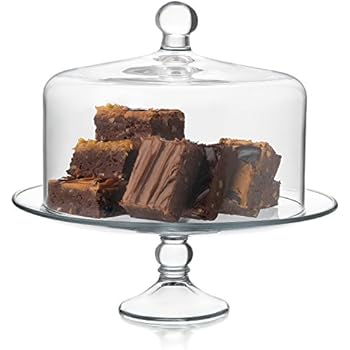 Libbey Selene Glass Cake Stand with Dome