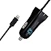 iPhone 6s Car Charger, Lentus Lightning Car Charger Adapter for iPhone 6/6s 6 Plus with extra 2.1A High Speed USB port, White (Black)