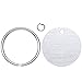 Stamping Blank Tags Set 100 Pieces 1 Inch Round with Hole Aluminum 0.06 Inch Thickness Blanks Tags, 100 Pieces 1 Inch Round Metal Key Chain Rings and 100 Pieces 0.3 Inch Split Rings
