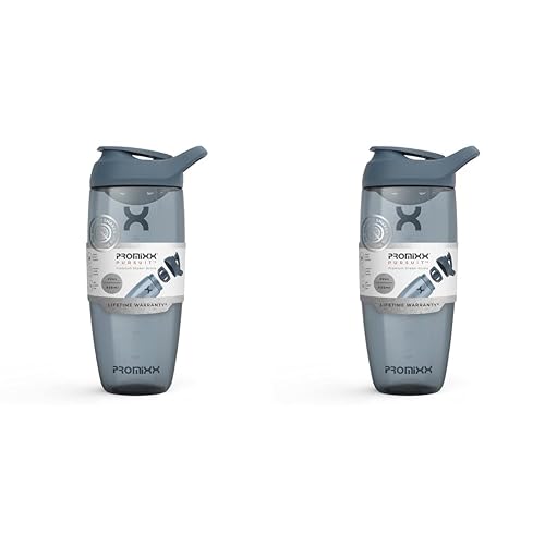 Promixx PURSUIT Protein-Shaker 2er-Pack – 700 Ml, Auslaufsicher, Geruchsneutral, Mit Integriertem Rührwerk, BPA-frei