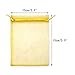 G2PLUS Organza Bags 4×6 Inches, 100PCS Gold Organza Gift Bags with Drawstring, Sheer Mesh Jewelry Pouches, Sheer Candy Bag for Christmas, Wedding Party Favors