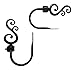 TEJATAN - Curtain Holdbacks for Wall (1 Pair) (can Also be Known as Curtain tieback Hooks or Drapery holdbacks or Curtain Holder for Wall or Curtain Hooks for Drapes or Drape Holder) (Black)