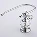 Kabter Crystal Series Brass Toilet Paper Roll Holder, Polished Chrome
