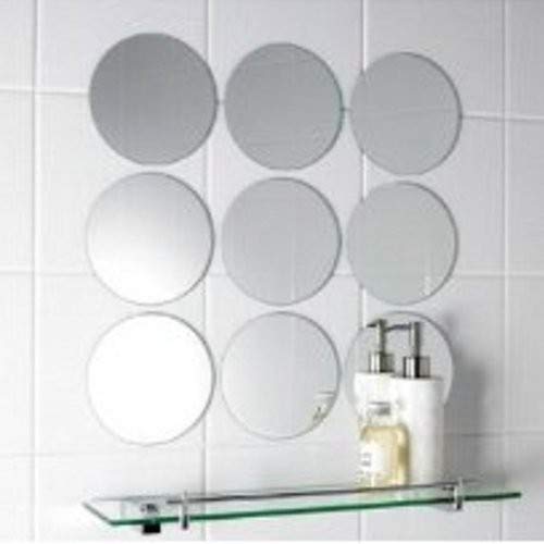 Sendmeamirror Pack of 10-20cm x 20cm Circle Mirror Tiles