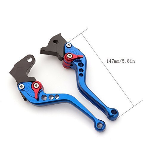 FXCNC Racing Adjustable brake clutch levers fit for Yamaha Raptor YFM350 02-04,Banshee 350 02-06, Blaster YFS200 04-06,Raptor YFM660 01-05,YZ125/250 94-95,TTR125L/LE/LW 00-16 - Thumbnail 2