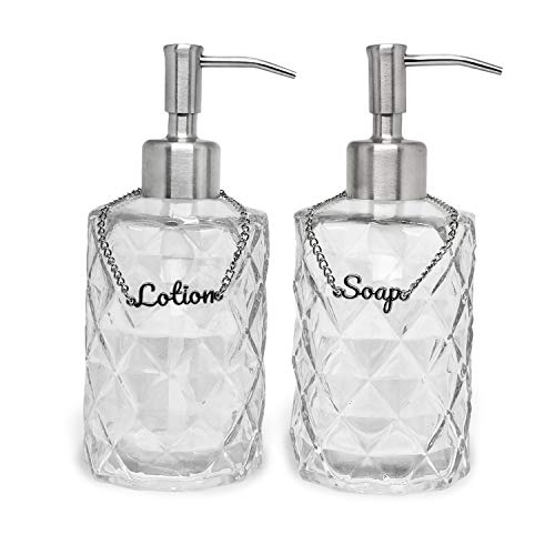 KreaSHen Soap and Lotion Dispenser Set with Soap/Lotion Label Tags