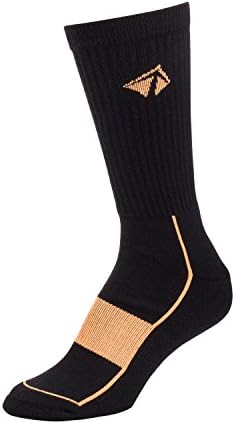 LIFT 23 Atacama Moisture Wicking Performance Socks, Comfort Compression Fit (Large, Hearth Black)