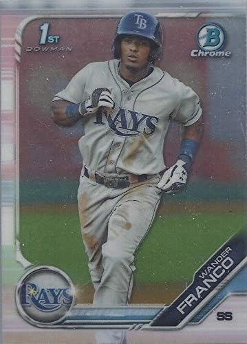 Amazon.com: 2019 Bowman CHROME Prospects - Wander Franco - 1st Official Bowman  Chrome Card - Tampa Bay Rays Baseball Rookie Card RC #BCP100: Collectibles  & Fine Art