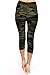 VIV Collection Plus Size Print Capri Leggings, Green Army Camouflage
