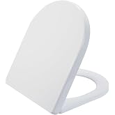 SADALAK Soft Close Quick Release Toilet Seat Elongated- Heavy Duty Adjustable Stainless Hinges, D/U Shape Toilet Seats Cover for Easy Cleaning &amp; Simple Top Fixing - White Toilet Lid