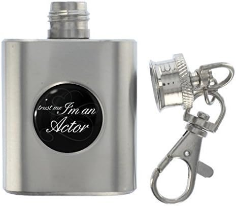 1StopShops Trust Me I'm an Actor Metal Miniature Flask Keyring