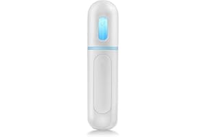 YUNYILAN Nano Facial Mister, Portable Mini Cool Mist Facial Steamer Moisturizing Hydrating Face Sprayer for Skin Care, Makeup, Cleaning Pores, Eyelash Extensions, Summer Cool (White)