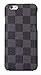 iPhone Luxury Designer Case, High Fashion Slim Durable Faux Leather Textured Checkered Case for iPhone 7+ & 8+ (Gray, iPhone 8+ / 7+)