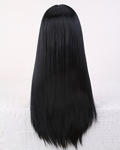 Cool2day® Cosplay 70cm Long Straight Black Hair No Bangs Women's Party Wig Jf011662