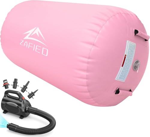 Air Rolle Turnen, Air Roll Aufblasbare Air Barrel Gymnastik Yoga Rolle mit Luftpumpe Tumbling Matten Trainingsmatte Gymnastikmatte Fitnessrolle
