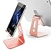 Skomet aluminum adjustable multi-angle phone stand, holder, dock - for iPhone, Samsung, and other smartphone devices - Rose Gold