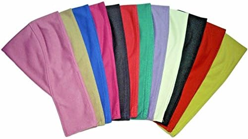Lot 17 Different colors Egyptian Cotton Headband Bandana Underscarf Hijab Bonnet