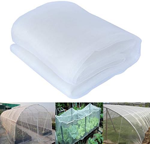 Queenbox® 8 x 10 ft Crop Protection Netting Garden Mesh Netting Insect Fly Mosquito Bird Net Garden Netting to Protect Plant Fruits Vegetables Flowers