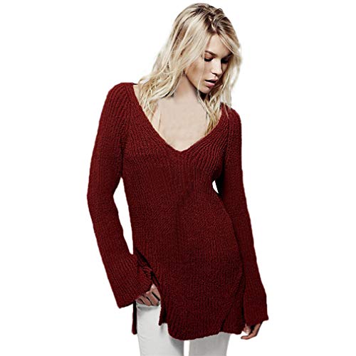 Casual Pullovers Women's Off Shoulder V Neck Sheer
