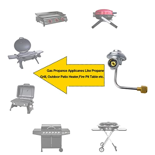 Camping Stove Regulator with 3/8" Female Flare Nut, 1lb to 20lb Propane