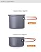 Camping Cookware Mess Kit, Lightweight Aluminum Cookware Cooking Pan Pot Set for Outdoor Backpacking Camping Hiking Picnic (4-Sets)