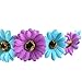 Festie Fever Light Up Blue and Purple Flower Crown with 3 Modes
