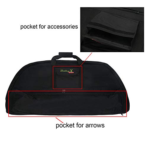 XQMART Compound Bow Case, Archery Accessories Fits for Compound Bows up to 40" Axle to Axle (black1)