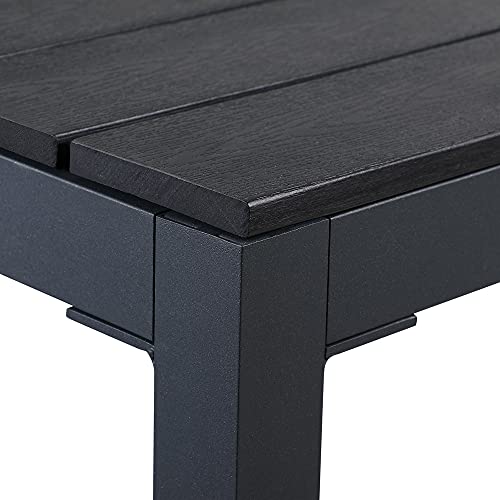 Casaria® Gartenmöbel Set 4 Stühle mit WPC Tisch 80x80cm Aluminium Sicherheitsglas Wetterfest Klappbar Modern Terrasse Balkon Möbel Sitzgruppe Garnitur Bern – Bild 7