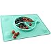 Silicone Placemat Suction Plates for Toddlers - BPA Free 3 Bowl Section Feeding Mat for Toddlers, Kids, Baby and Infant by KiddyByte
