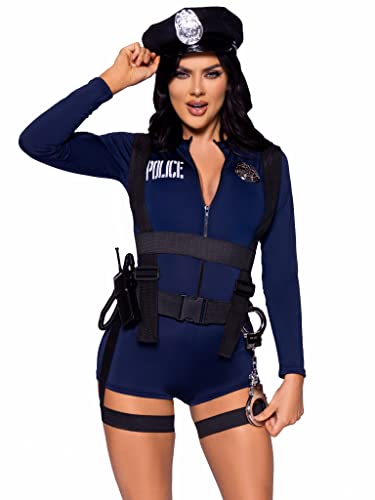 Leg Avenue Women's 6 Pc Handcuff Hottie Cop Costume
