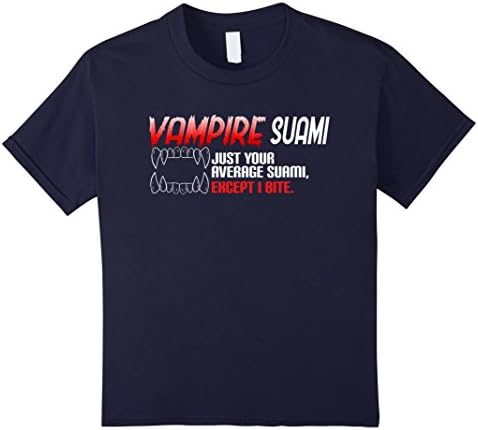 Kids Vampire Suami Funny Halloween Indonesian Husband Tshirt Tee 12 Navy