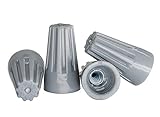 Grey Wire Connectors Bulk Bag of 1,000 - UL Listed Twist-On P1 Type Easy Screw On Cap