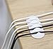 JEERIG Cable Clips Holders Cord Management, Multipurpose Cable Organizer 10 Pcs for Computer, Cell Phone or Charger (White)
