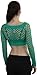 ToBeInStyle Women's Elastic Fishnet Long Sleeve Top - One Size - Green