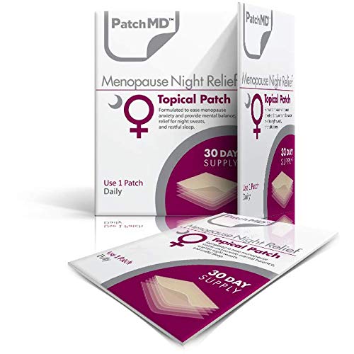 PatchMD - Menopause Night Topical Patch - Natural Nightly Menopause Topical Patch - eases Headaches, sleeplessness, Night Sweats, hot Flashes, Anxiety & Mood Swings - 30 Day Supply