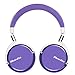 Bluedio Vinyl Stereo Rotary Bluetooth 4.1 Headphones Wireless Headsets with Mic Fashionable On-Ear for Cell Phone/TV/PC (Purple)