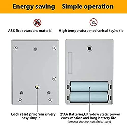 CHJGLNL Electronic Cabinet Lock Kit Set Hidden DIY Lock for Wooden Cabinet Induction RFID DIY Hidden Safety Drawer Locker RFID Card/Tag Entry (Gray)