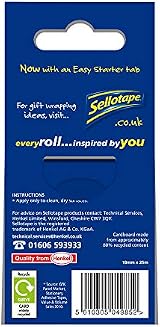 Sellotape Original Golden Tape 18mm x 25m Clear Adhesive Tape view 2